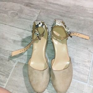 Snakeskin Suede leather espadrilles , comfortable stylish everyday wear